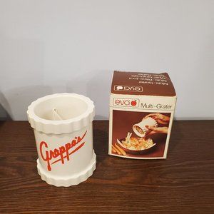 Vintage Eva Multi Grater 2538-2 Rotary Stainless Steel Blades Grappa's Logo